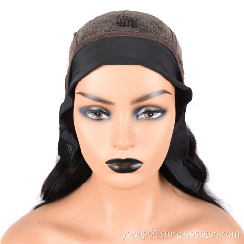 YS Hot selling Body Wave Virgin Brazilian Human Hair Wigs Glueless Headband Wig Machine Made Wig for Black Women Perruqe